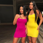 Spring And Summer Women Sexy Tight Nightclub Outdoor Solid Color Mini Dress