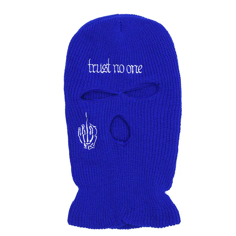 Unisex Fashion Letter Embroidered Three Hole Hat Knit Pullover Hat