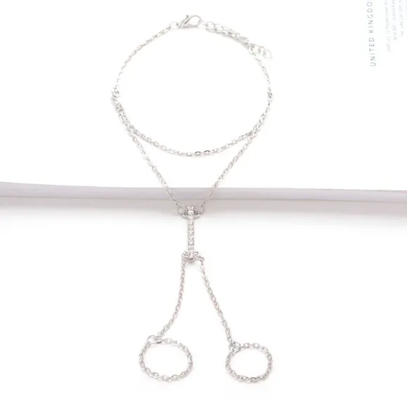 Imitation Diamond Chain Alloy Anklet