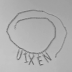 Women Fashion Sexy Rhinestone Letter Waist Chain
