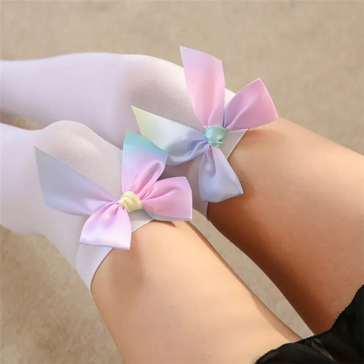Women Sexy Bow Decorative Mesh Stockings
