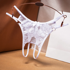 Women Sexy Lace Bow Thongs