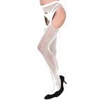 Women Fashion Open File Sexy Hollow Net Tights One-Piece Stockings
