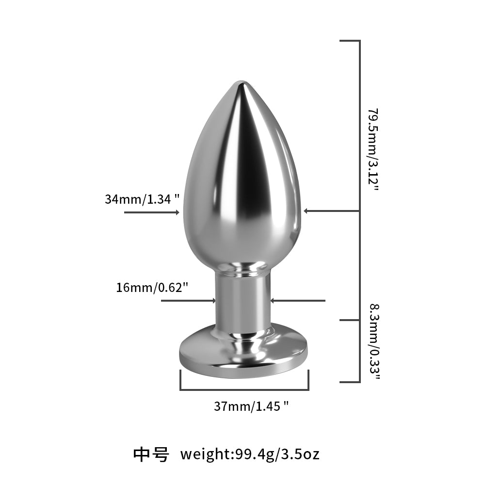Vibration Stainless Steel Butt Plug