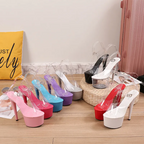High Heeled Transparent Waterproof Platform Sandals