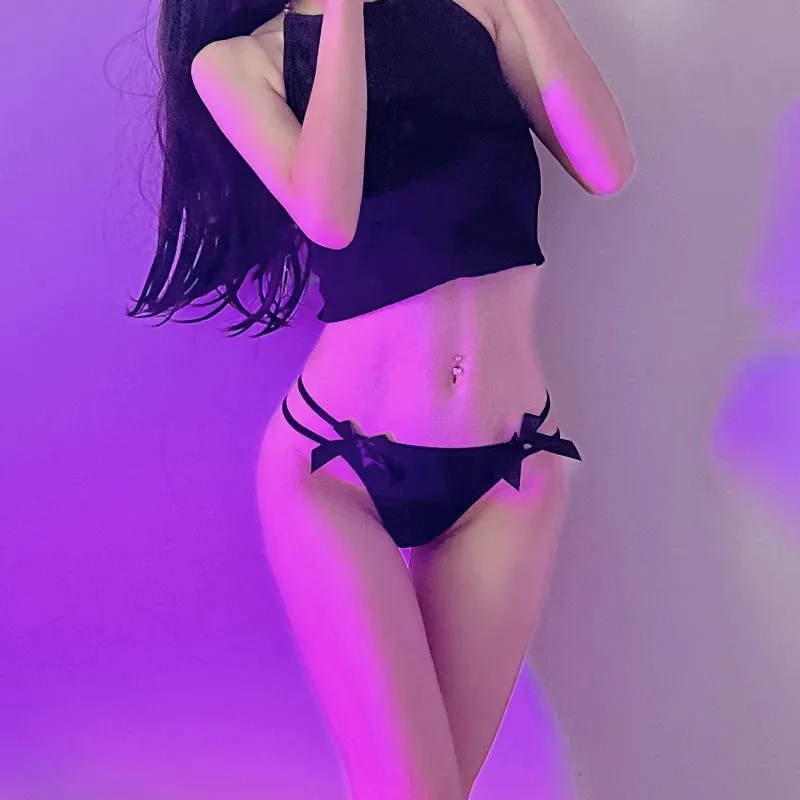 Women'S Sexy Rhinestone Chain Ice Silk Thong