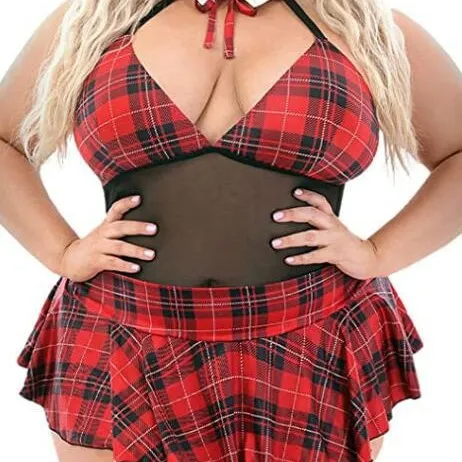 Women Fashion Sexy Plus Size Cosplay Uniform Sexy Underwear Set