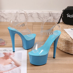 High Heeled Transparent Waterproof Platform Sandals