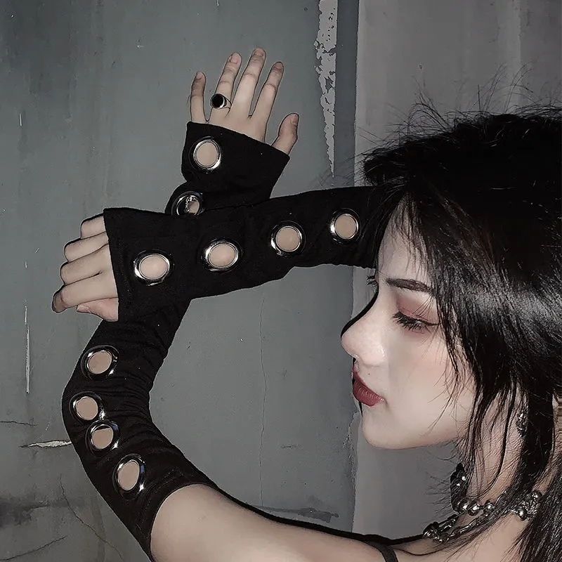 Gothic Women Fashion Distinctive Ring Hollow Sleeve