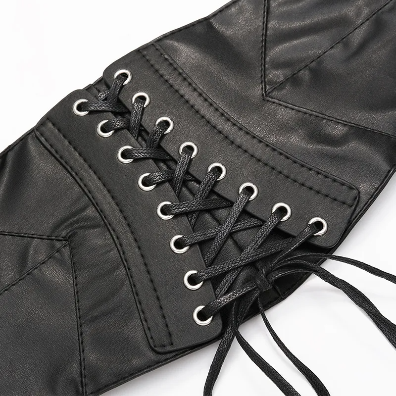 Leather Body Shaper Outerwear Girdle