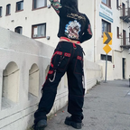 Summer Women Personality Gothic Style Loose Casual Chain Pants