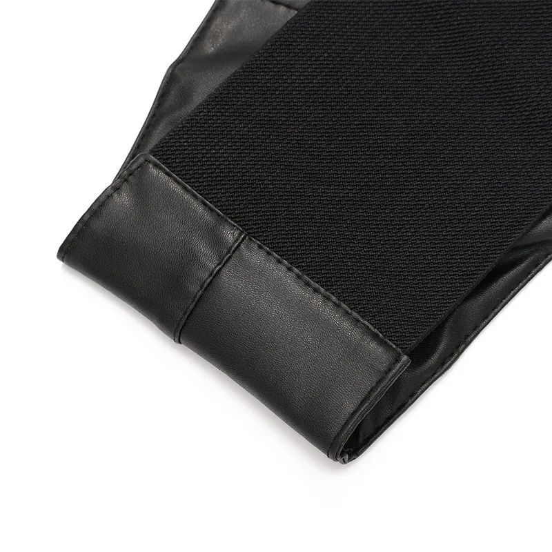 Leather Body Shaper Outerwear Girdle