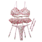 Women Sexy Floral Embroidered Lingerie