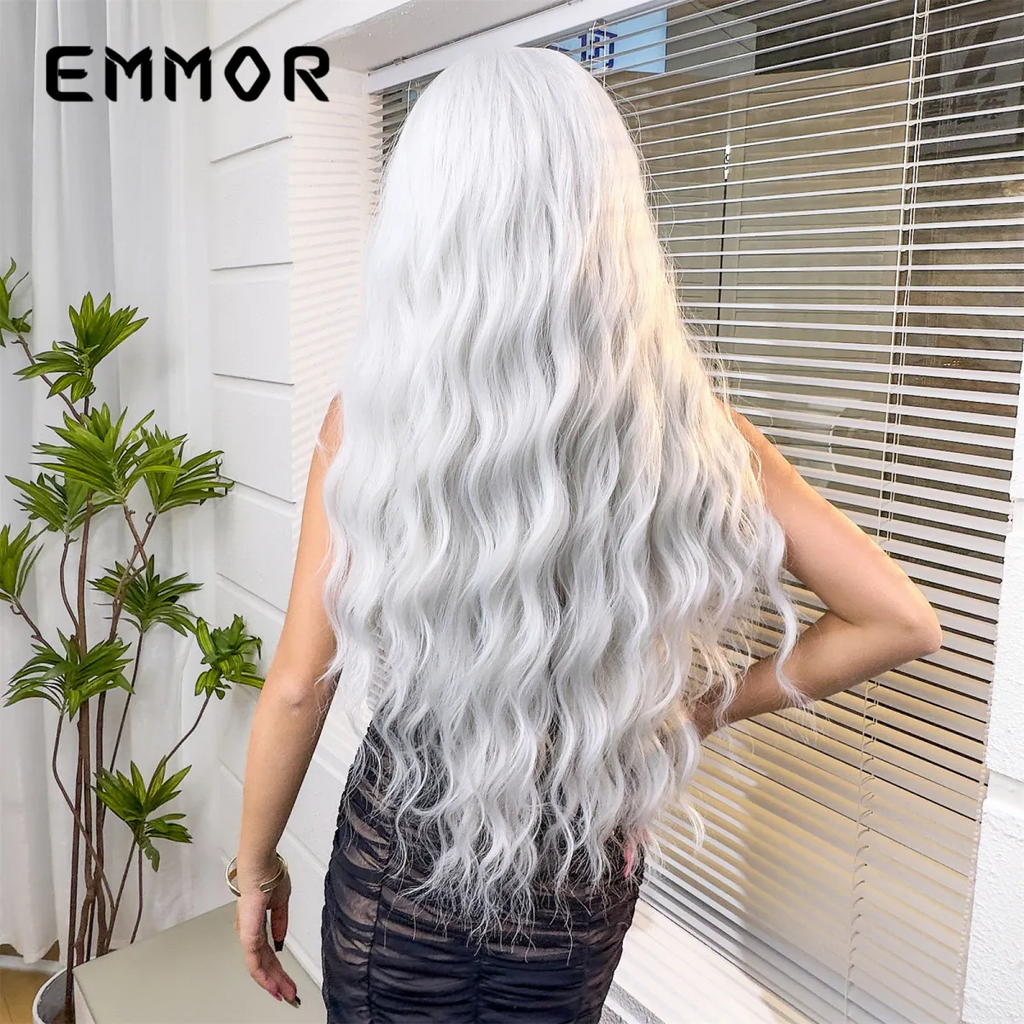 Fashion Silver Long Curly Hair Wig