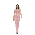 Women Fashion Sexy Hollow Perspective One Piece Stockings Long Sleeve Suspender Lingerie