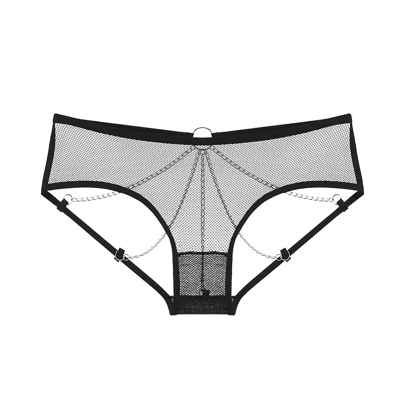 Women'S Sexy Temptation Metal Chain Open File Free Sexy Underwear