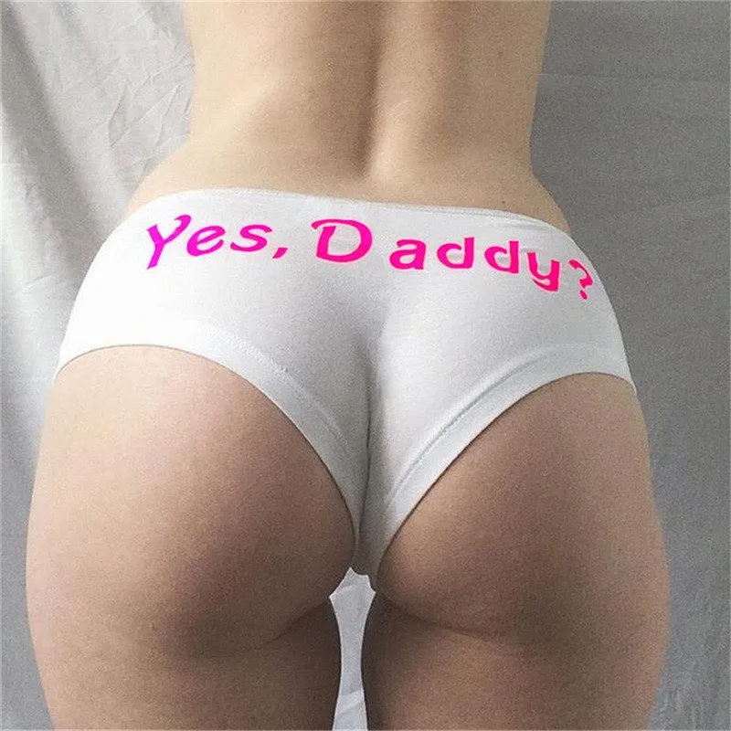 Wholesale S-L Women Sexy Letter Printed Briefs
