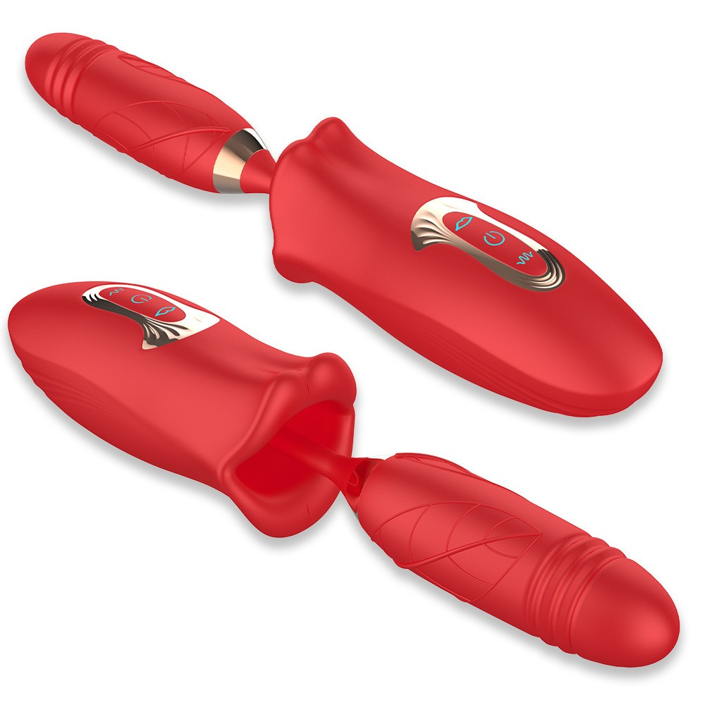 Biting thrusting Rose Vibrator