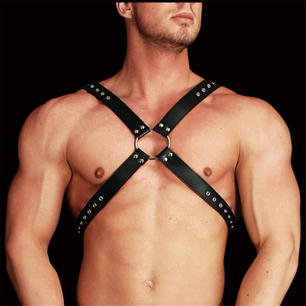 Leather Harness with Stud Detailing