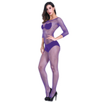 Ladies Hot See-through Fishnet Long-sleeved Shirt