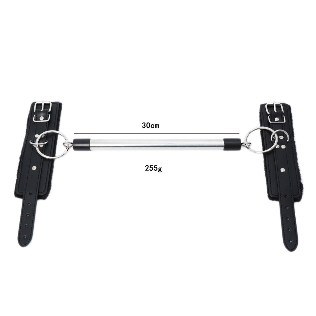 Villus Lined Metal Bar Cuffs