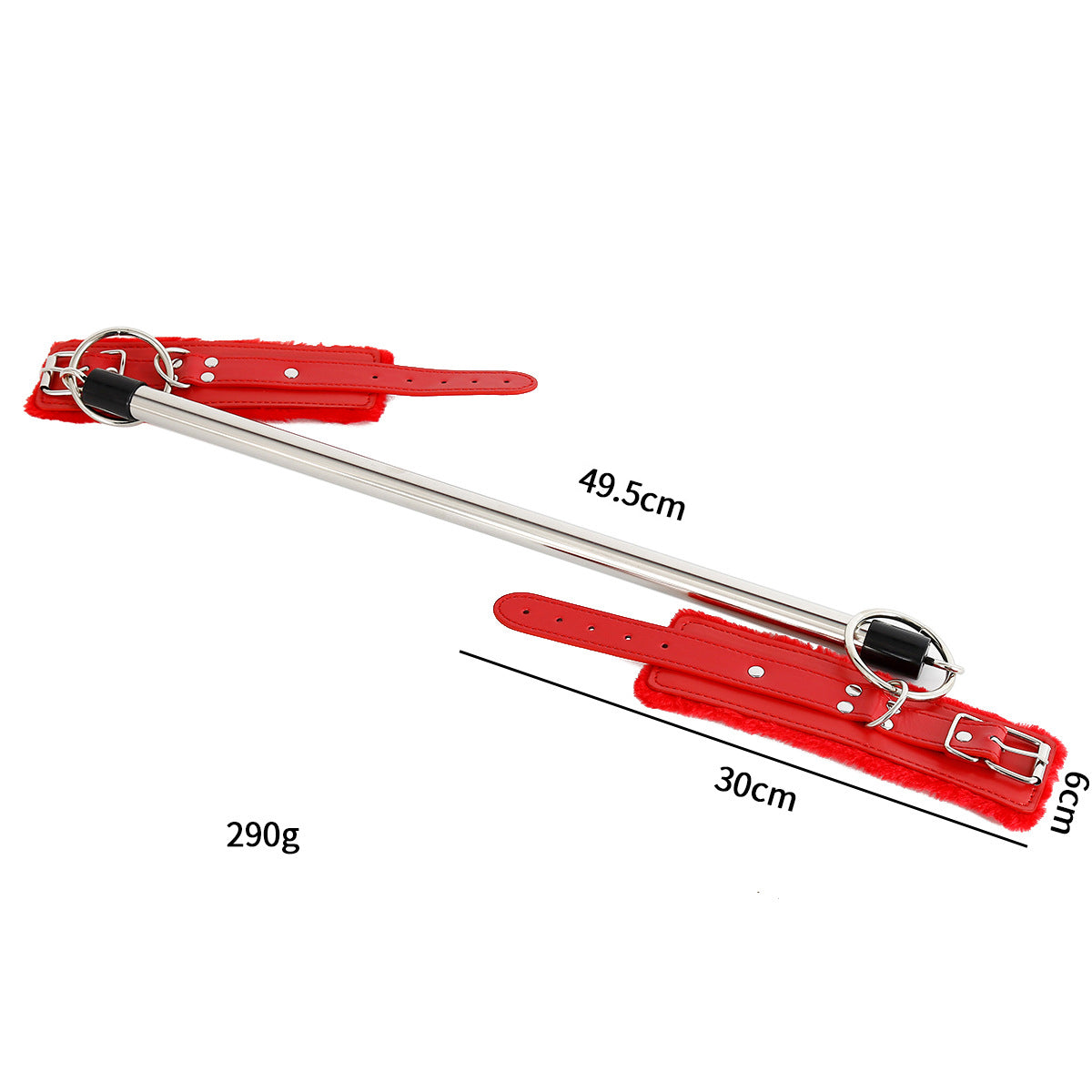 Villus Lined Metal Bar Cuffs