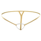 Men Thin Strap T-back With Silicone Ring
