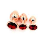 Rose Gold Anal Plug With Diamond-S