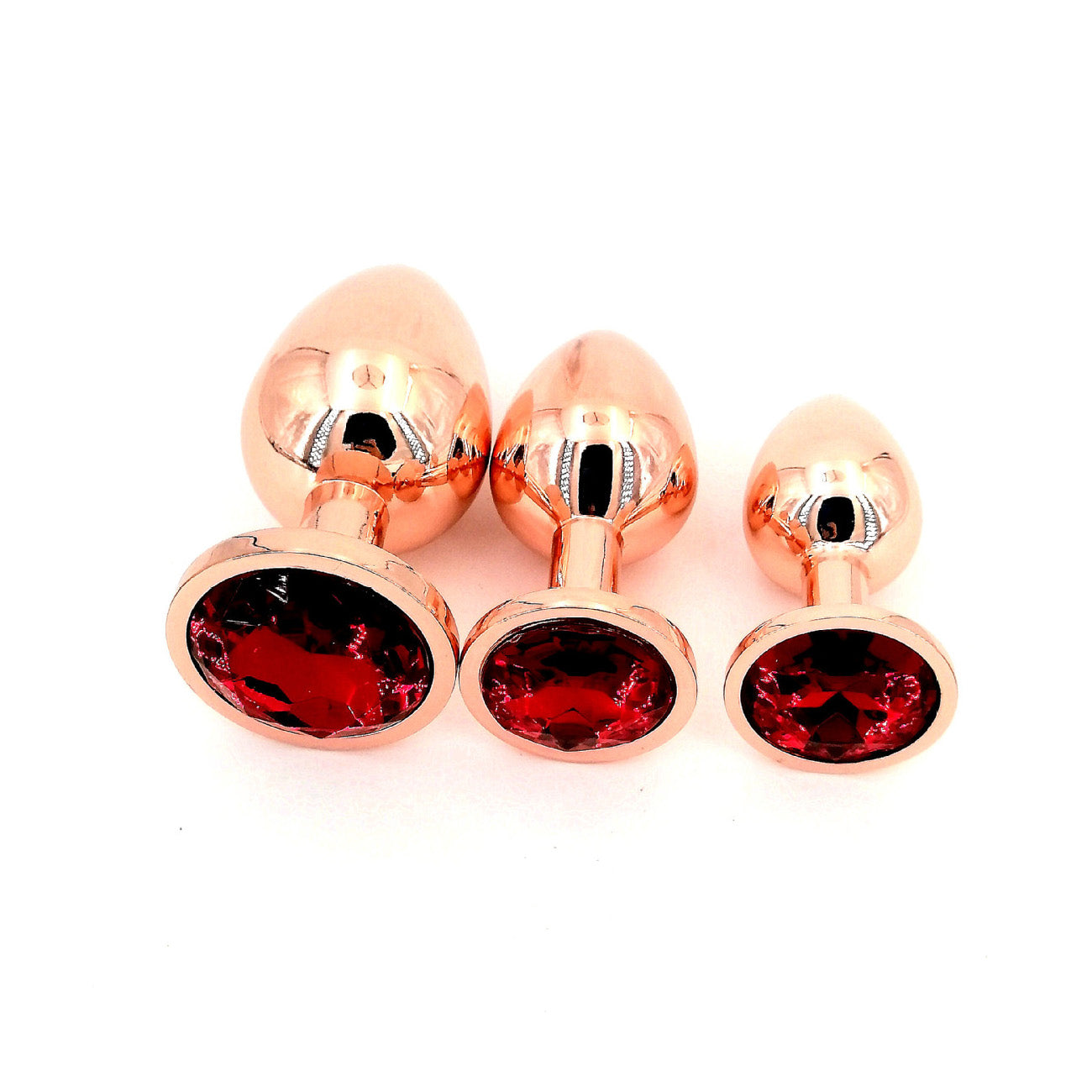 Rose Gold Anal Plug With Diamond-S