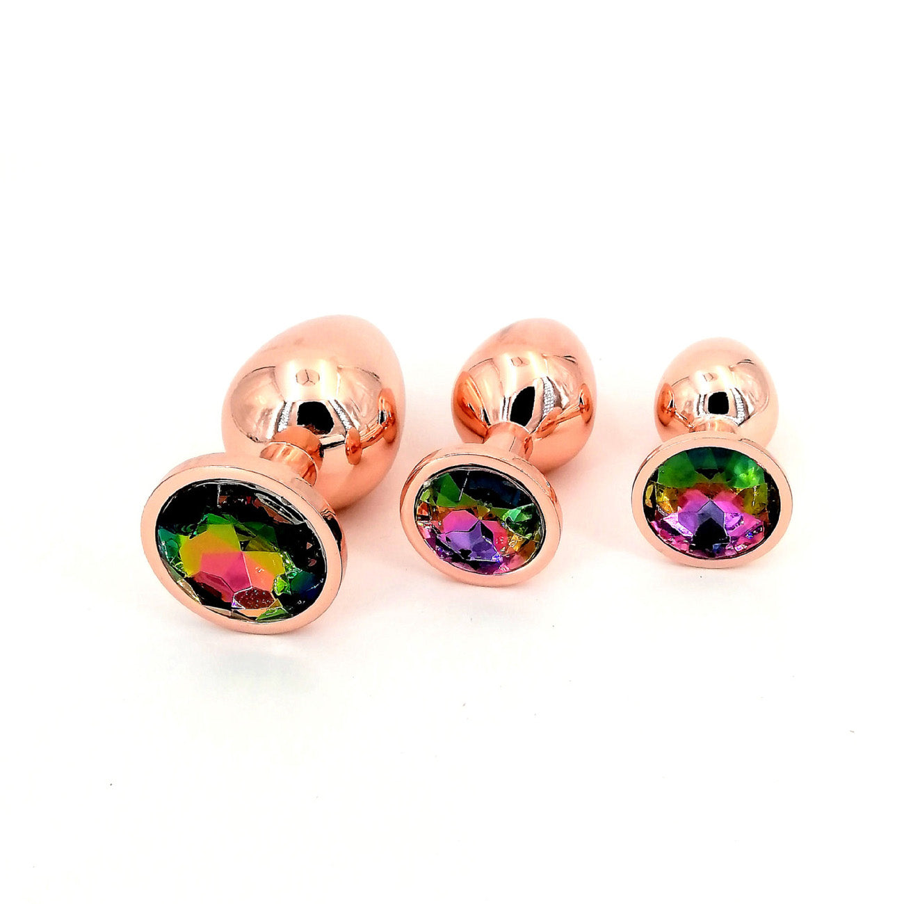 Rose Gold Anal Plug With Diamond-S