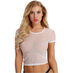 See-through Mesh T-shirt Tight Ladies Underwear